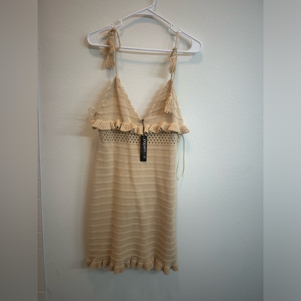 Tan knit dress